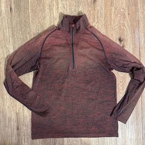 Lululemon burgundy 1/2 zip long sleeve mens top Medium